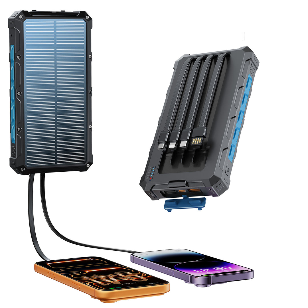 Solar Powerbank with multifunctional connection system and fast charging function Bowlift