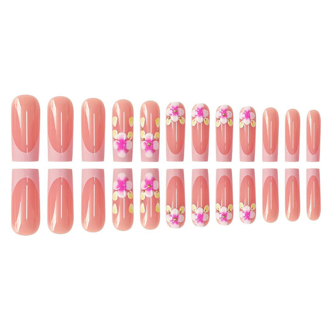 Floral Nail Design Extensions Bowlift