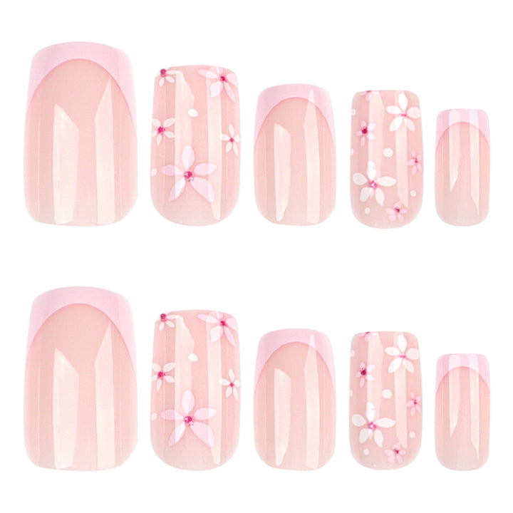 Artful Nail Extensions with Floral Designs Bowlift