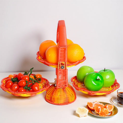 Multi-Layered Woven Serving Basket Bowlift