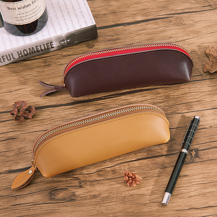Stylish Leather Pencil Case Bowlift