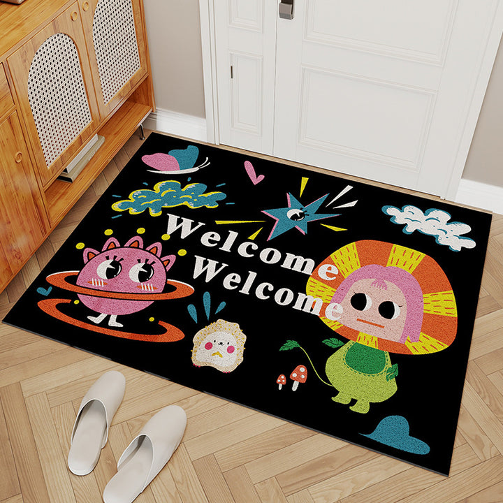 Dog-Themed Welcome Mat Bowlift