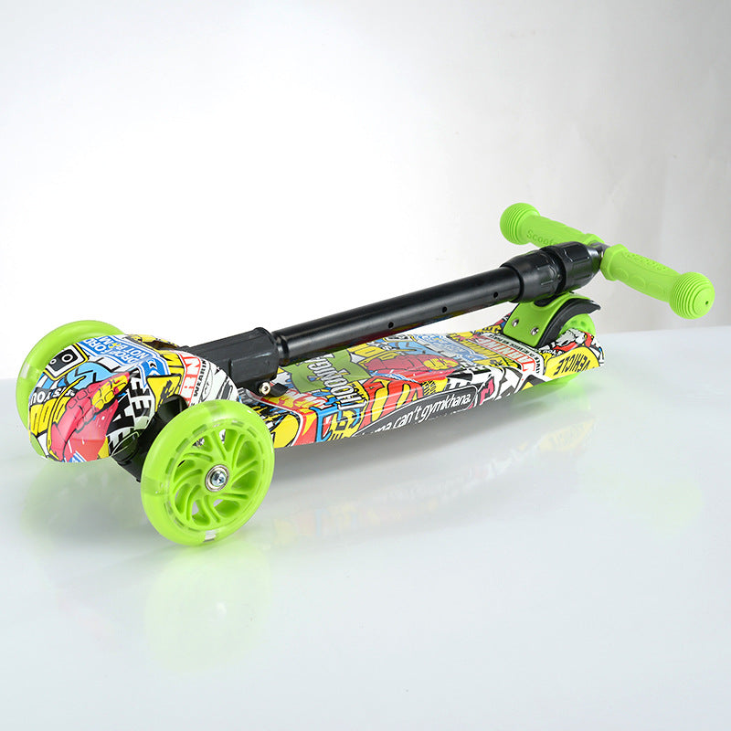 Kid-Friendly Foldable Kick Scooter Bowlift