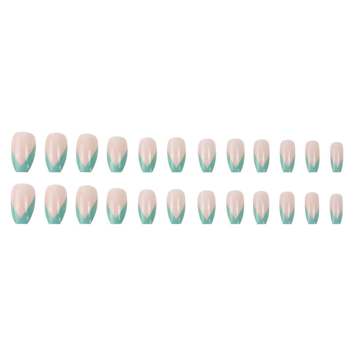 Stylish French Tip Stiletto Press-On Nails Bowlift