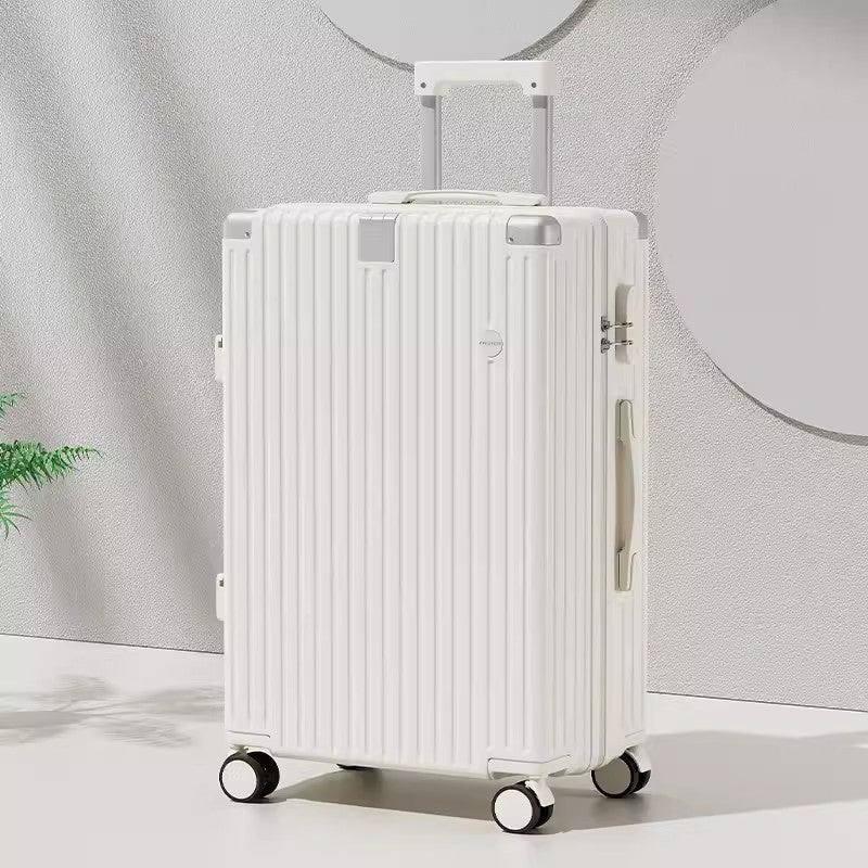 Women's Stylish Textured Spinner Luggage Bowlift