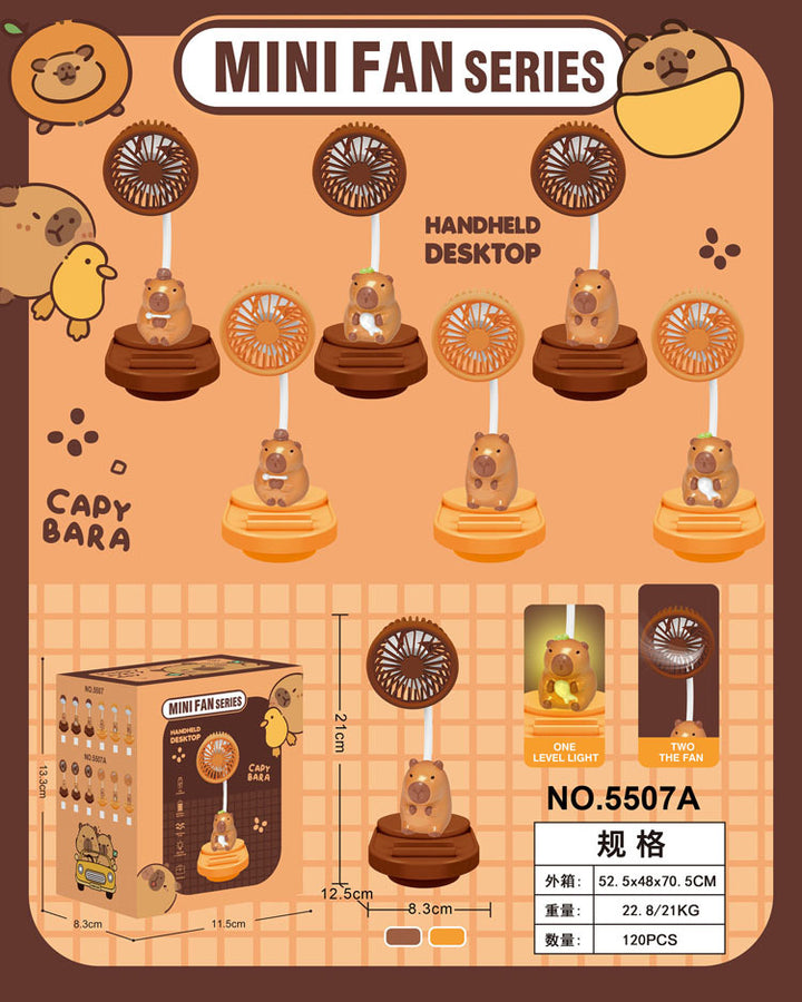 Unisex Portable Hand Fan in Nostalgic Capybara Design Bowlift