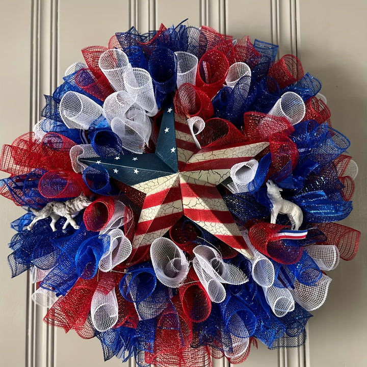 Unisex 3D metal wall star with vintage crack effect and hanging hole Bowlift