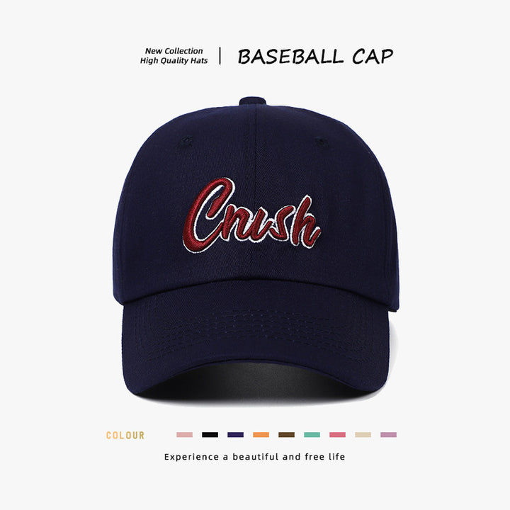 Embroidered Caption Baseball Cap