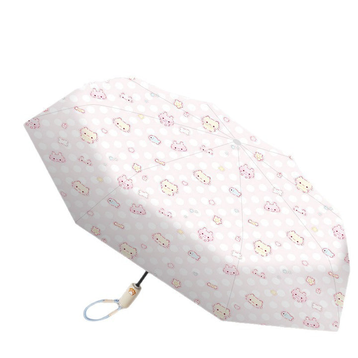 Women's Foldable Umbrella with Cute Unicorn Design Bowlift