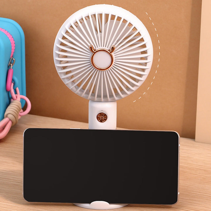 Ladies Portable Mini Fan with Swiveling Head Bowlift