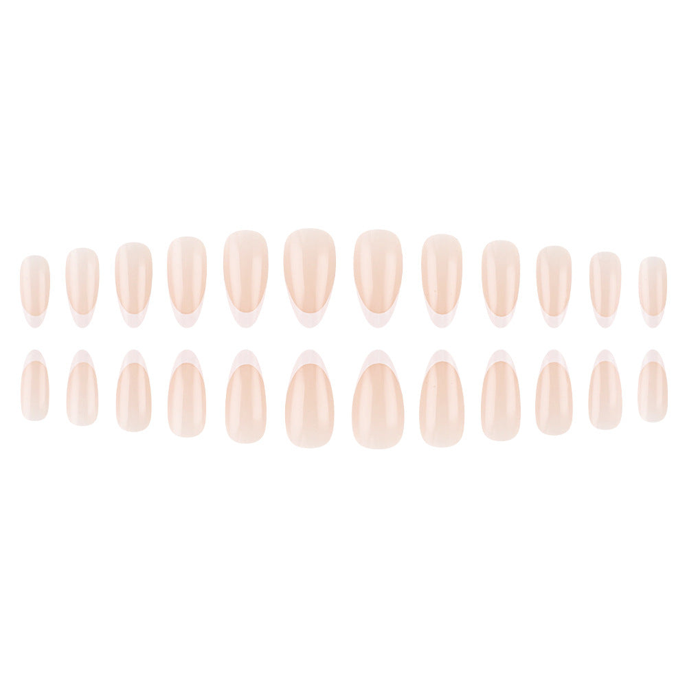 Elegant French Tip Stiletto Press-On Nails Bowlift