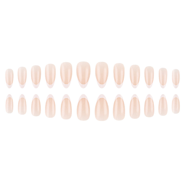 Elegant French Tip Stiletto Press-On Nails Bowlift