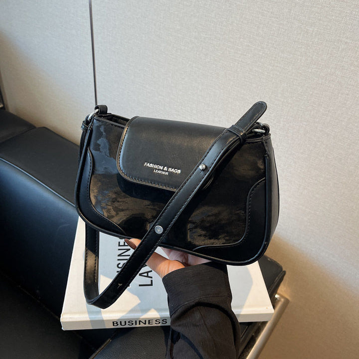 Sleek Metallic Crossbody Bag Bowlift