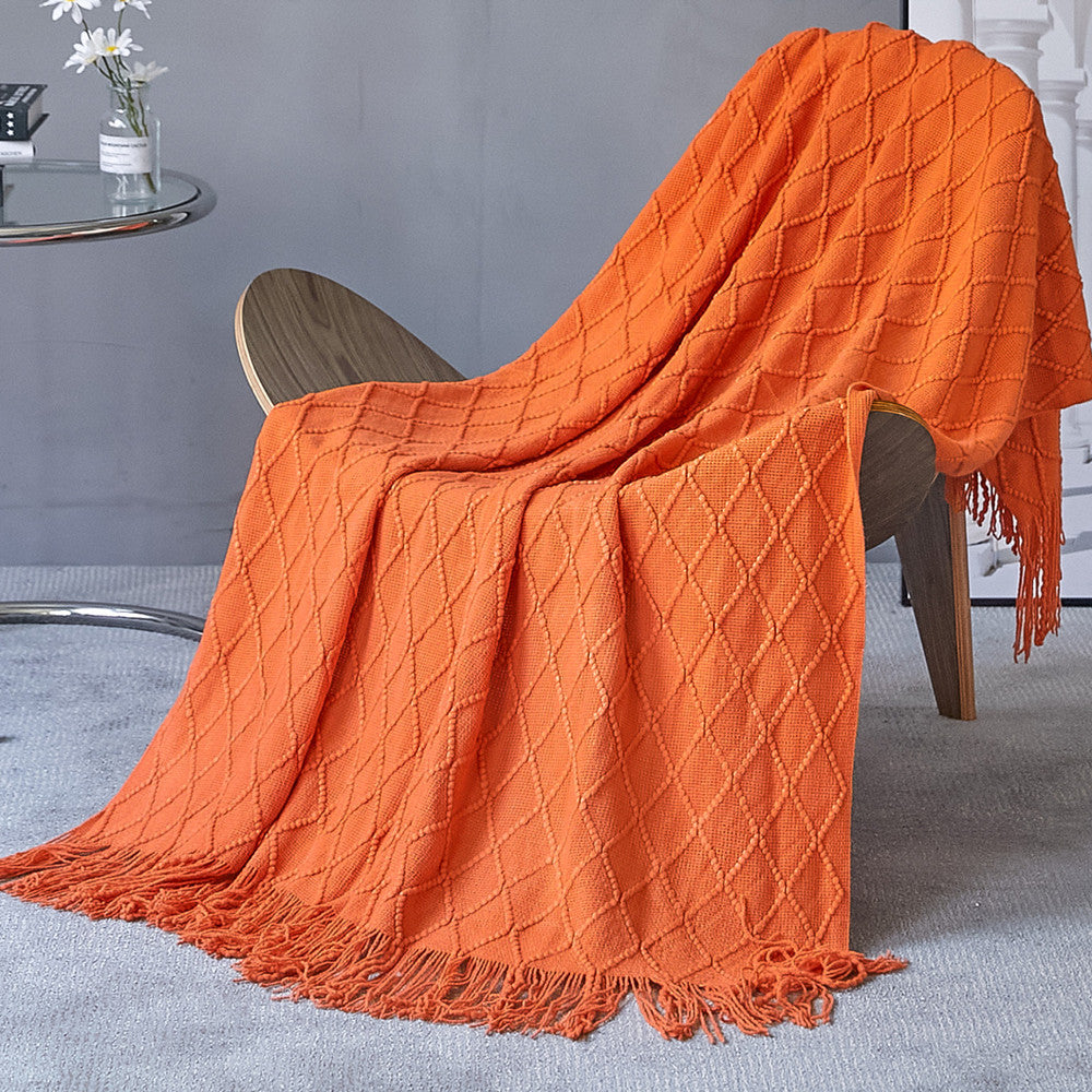 Cozy Knitted Throw Blanket