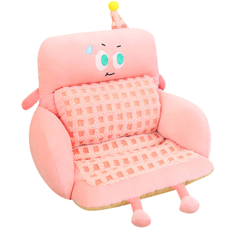 Cuddle pillow with playful face Bowlift