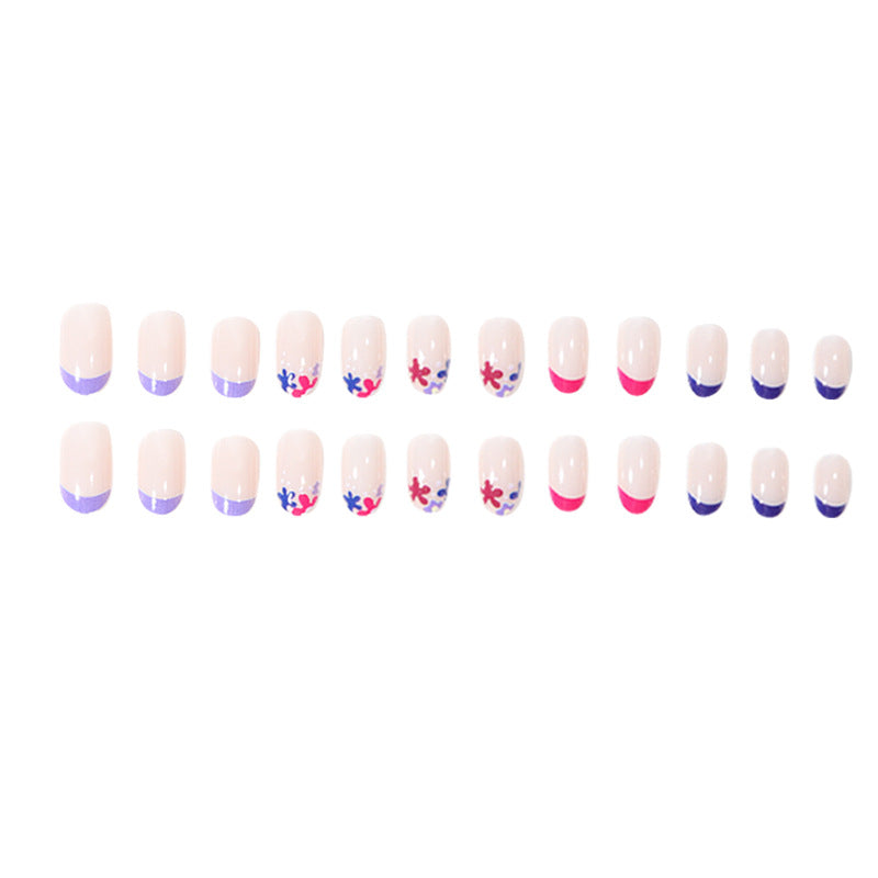 Floral Patterned Press-On Nail Set Bowlift