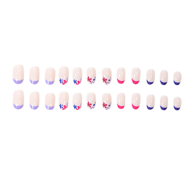 Floral Patterned Press-On Nail Set Bowlift
