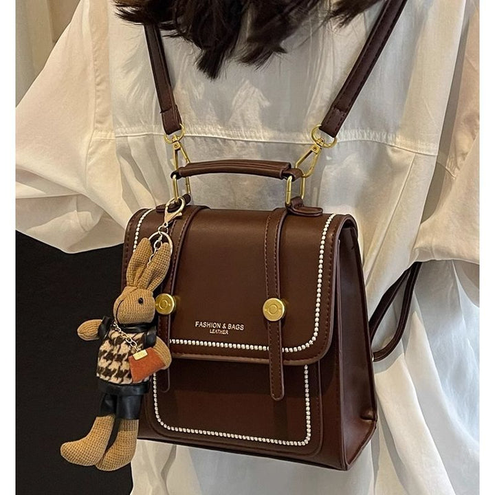 Vintage-Inspired Structured Satchel Bag Bowlift