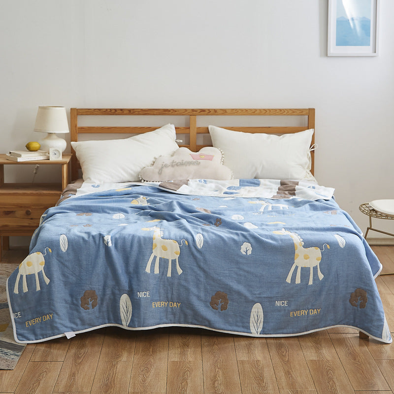 Women Elegant Blanket with Subtle Leaf Pattern Bowlift