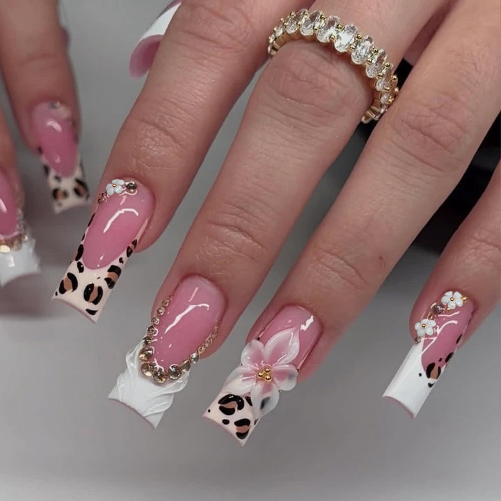 Decorative Floral Acrylic Nail Extensions Bowlift 1789713530