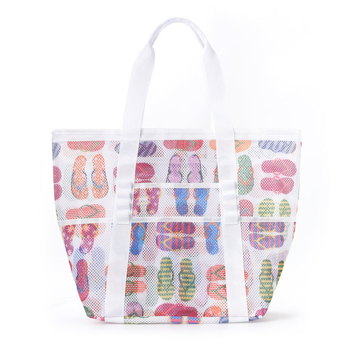 Practical Beach Bag in Airy Mesh Design Bowlift