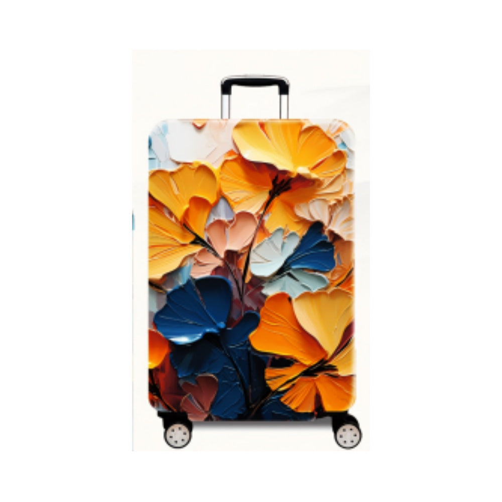 Women's Hard Shell Suitcase with Modern Expressionist Art Design Bowlift