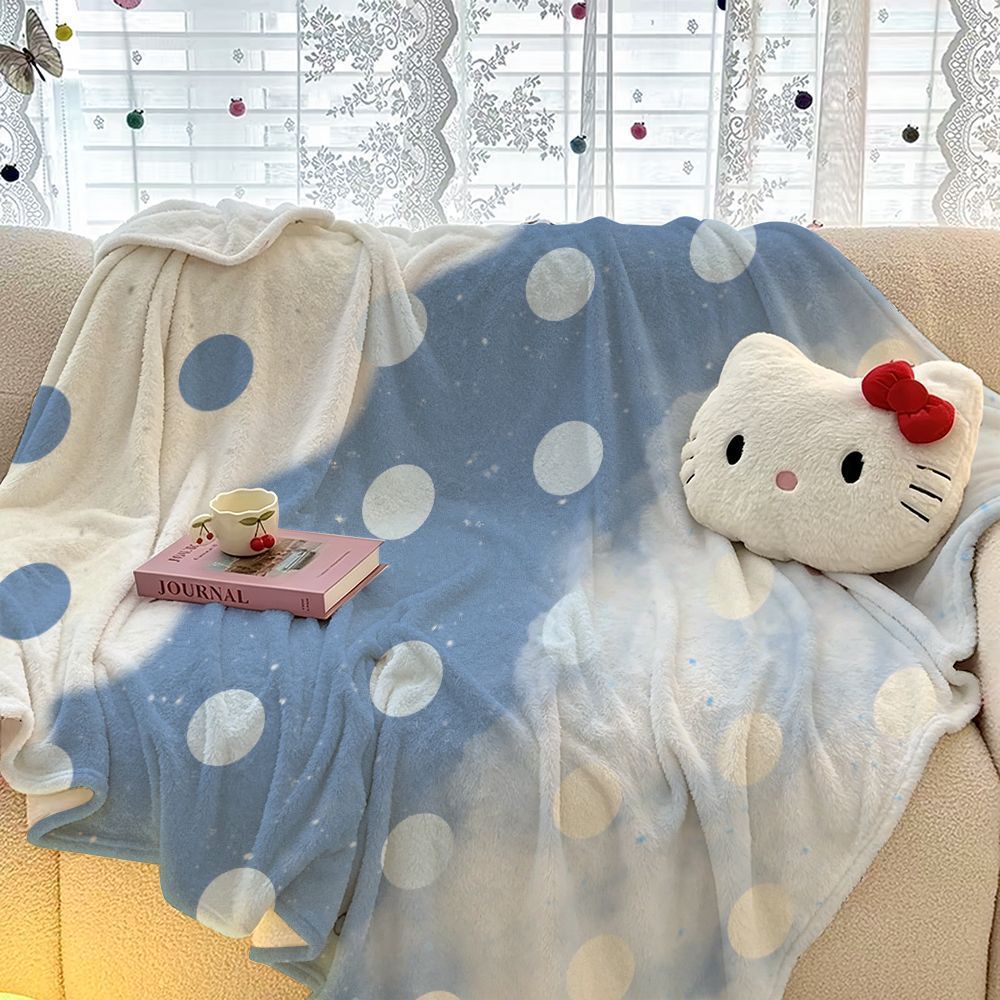 Cozy Polka Dot Fleece Blanket