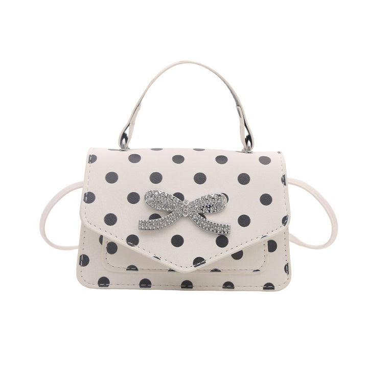 WoElegant Polka Dot Handheld Satchel Bag Bowlift