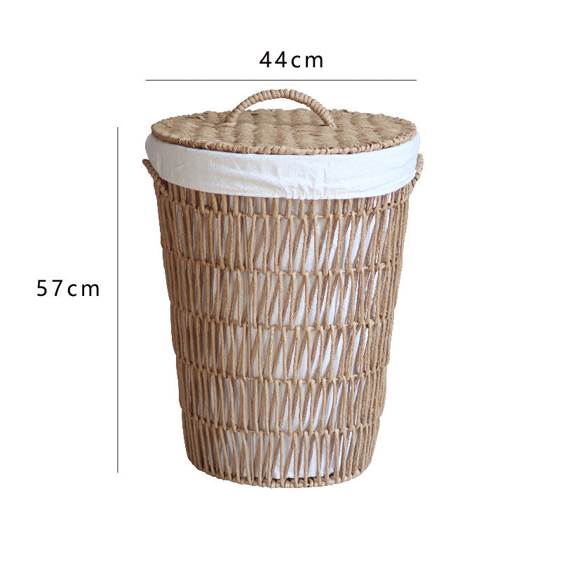 Rustic laundry basket with lid Bowlift