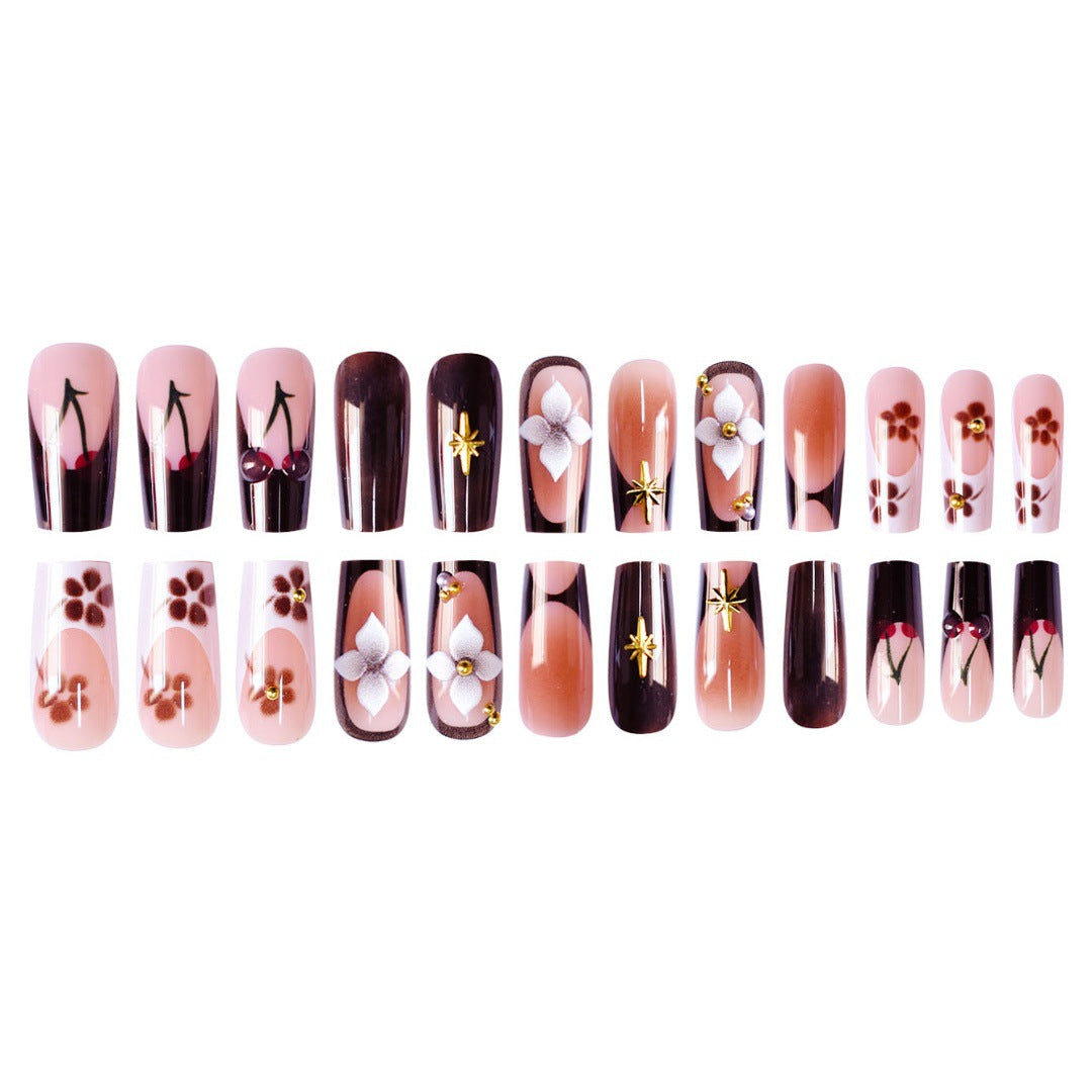 Artistic Long Press-On Nail Art Bowlift
