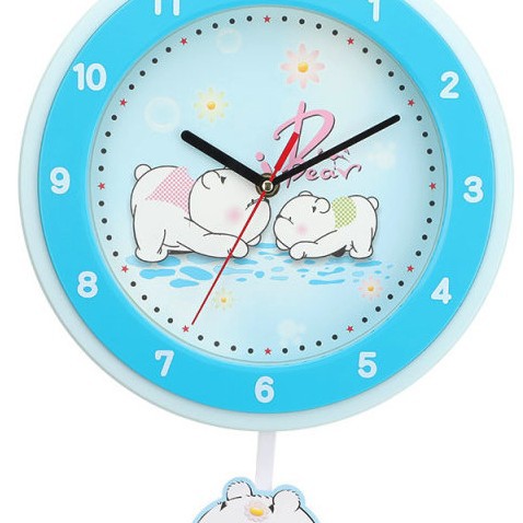 Wall clock with colorful animal design Bowlift