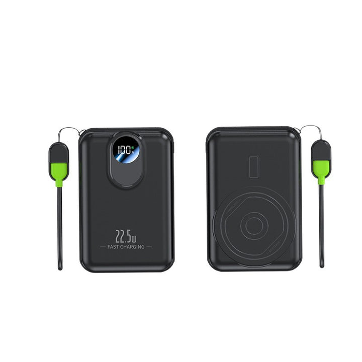 Portable power bank with integrated wireless charging function and digital display Bowlift
