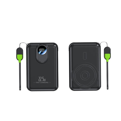 Portable power bank with integrated wireless charging function and digital display Bowlift
