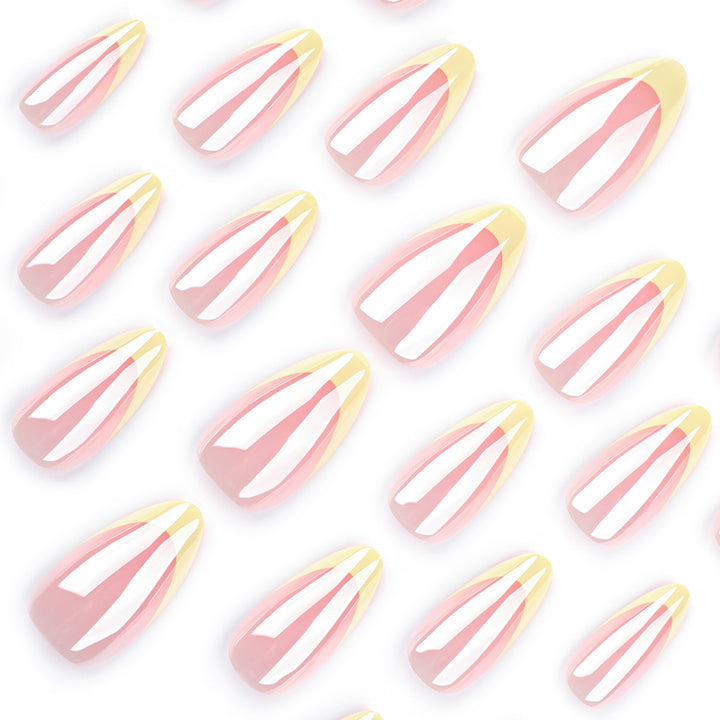 Artful Nail Extensions with Shimmering Ombre Effect Bowlift