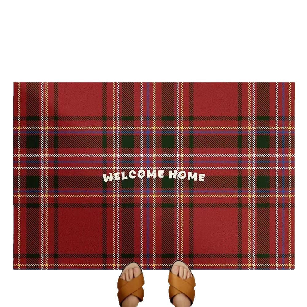 Plaid Welcome Mat Bowlift