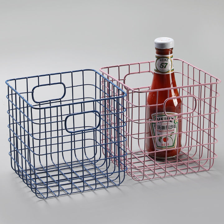 Unisex Wire Storage Basket with Ergonomic Handles Bowlift