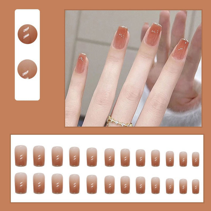 High-gloss artificial nails with rose effect Bowlift