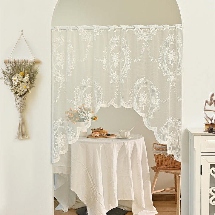 Floral Lace Window Curtain