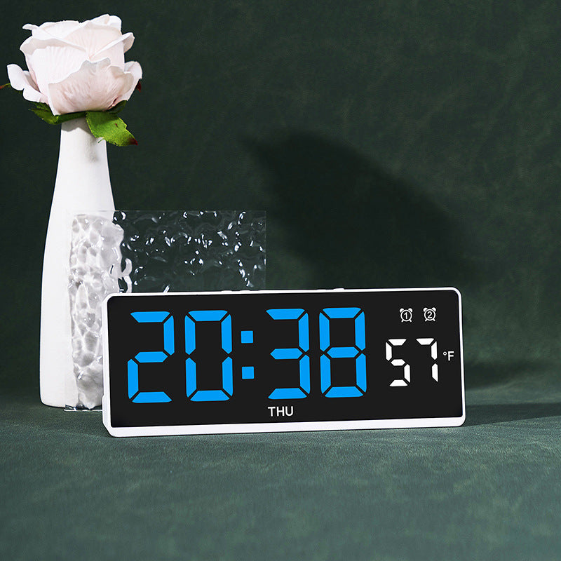 Digital alarm clock with large LED display and weather forecast Bowlift