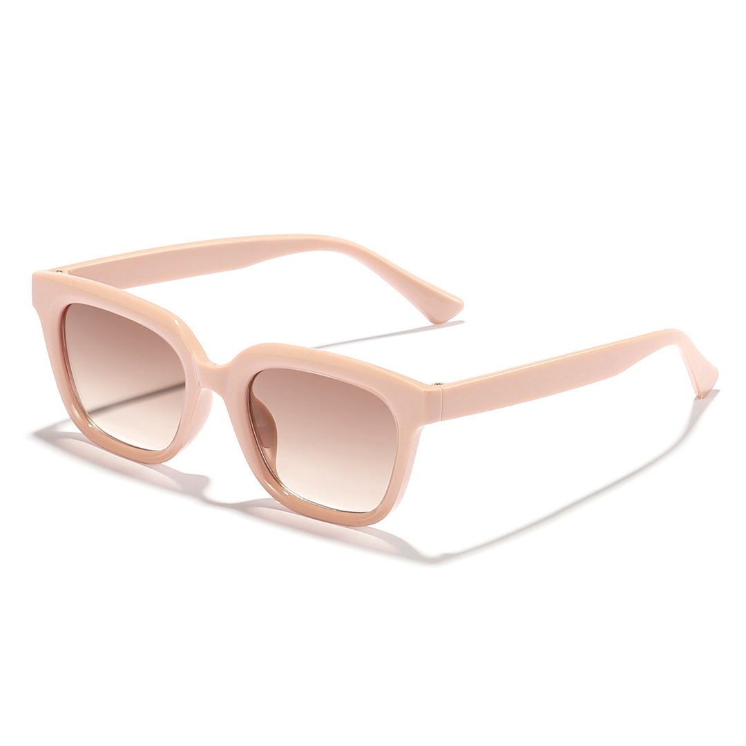 Women's Modern Square Sunglasses with Stylish Transparent Frame Bowlift