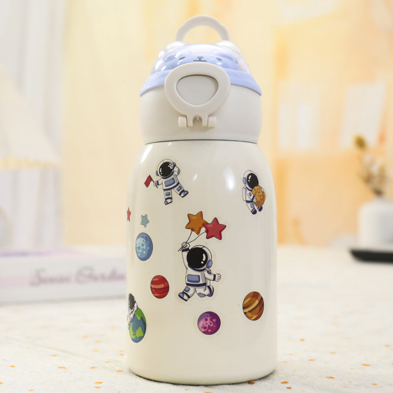 Women's insulated drinking bottle with cute animal design and practical flip lid Bowlift