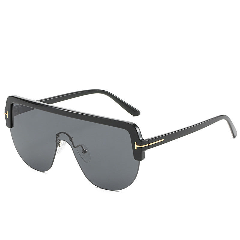 Contemporary Full-Frame Shield Sunglasses Bowlift