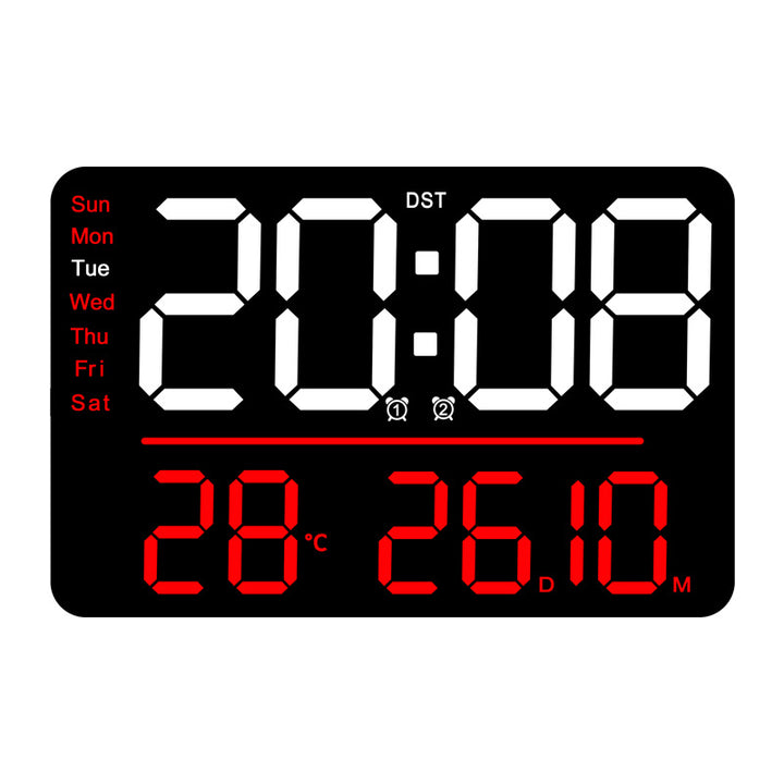 Digital Alarm Clock with Multifunction Temperature and Day of the Week Display Bowlift