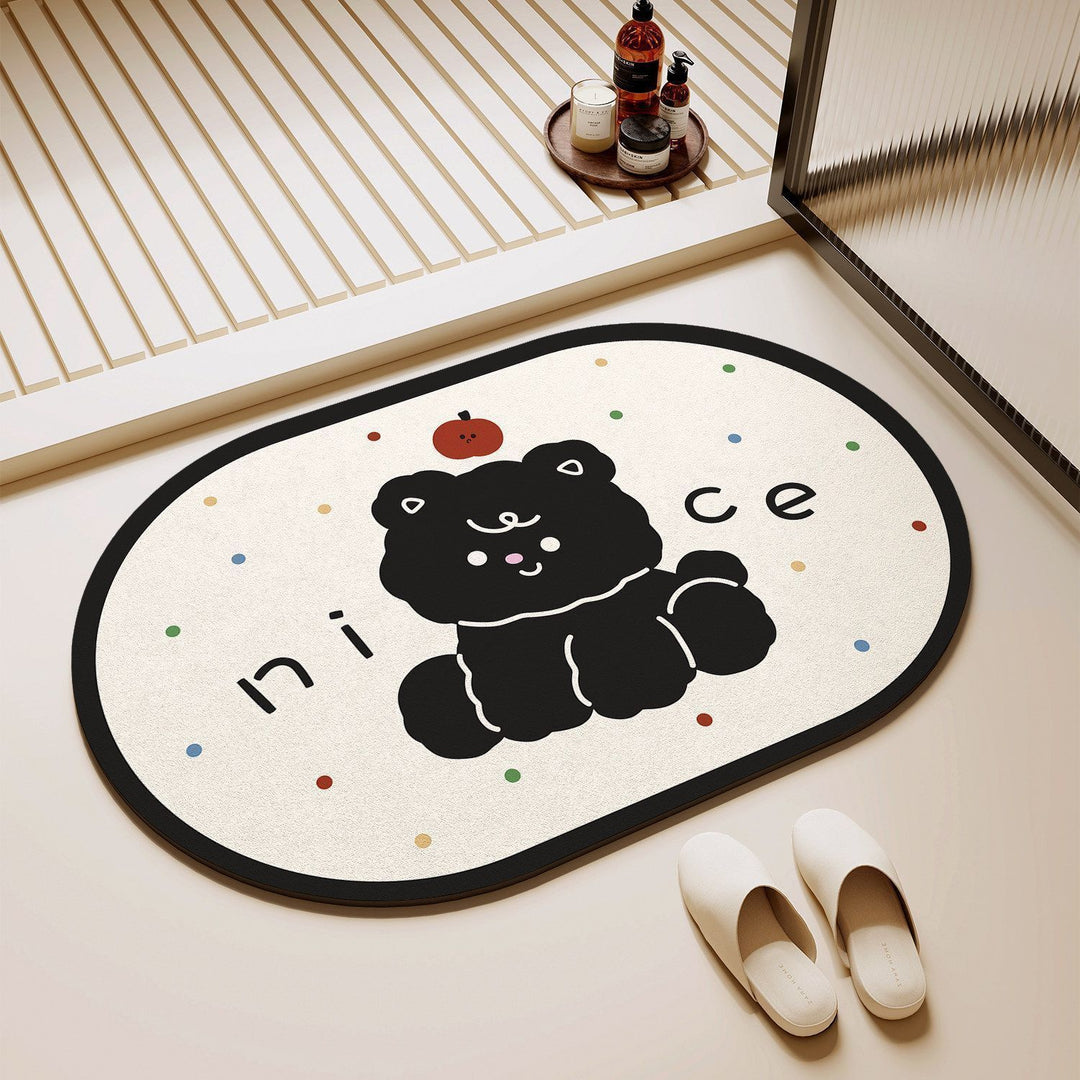 Cute Puppy-Themed Area Mat