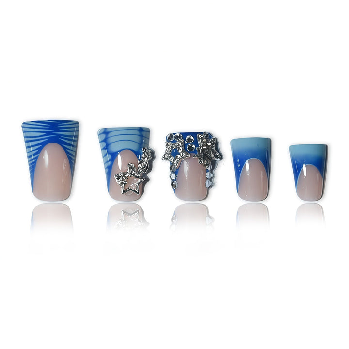 3D Decorative Ocean-Inspired Press-On Nail Art Bowlift