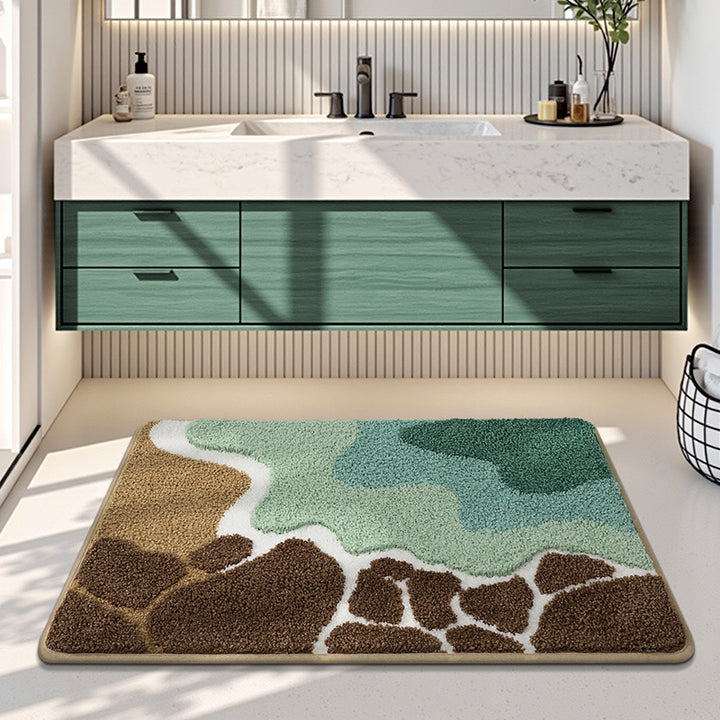 Playful Dog-Themed Bath Mat Bowlift