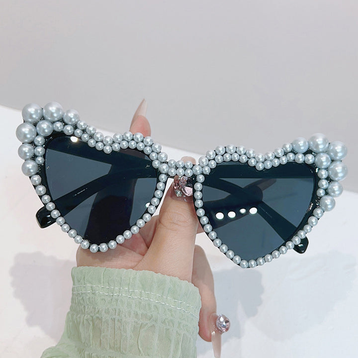 Cat-Eye Pearl-Embellished Sunglasses Bowlift