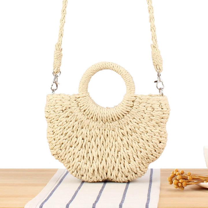 Shoulder Bag Made of Hand-Woven Basketry Bowlift