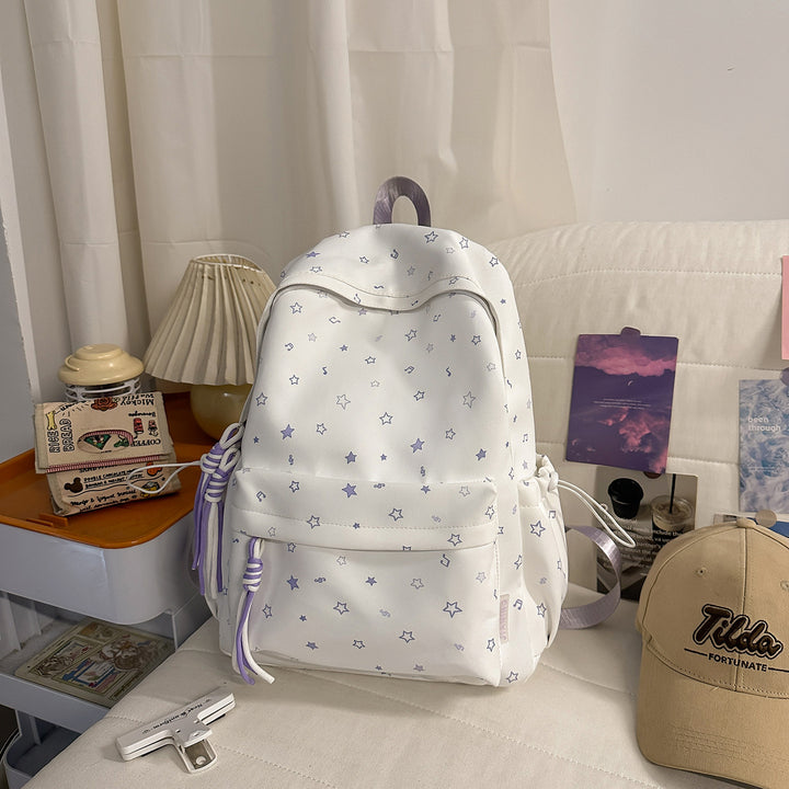 Fashionable backpack with colorful star pattern Bowlift