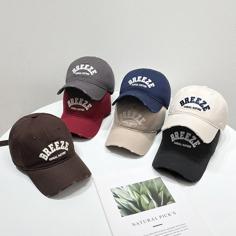 Men's Casual Distressed Cotton Cap Bowlift